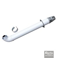 Picture: Kit tubulatură evacuare orizontală60/100, cot fără flanşă, grilă conică