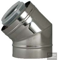 Picture: Cot 45°,  diam. 80/125 mm,  PPH-A/Inox