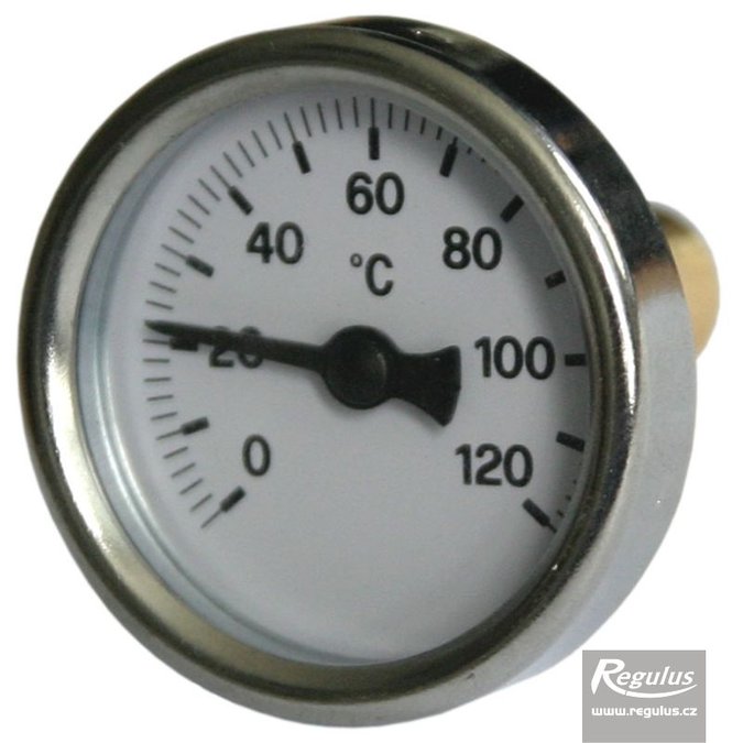 Photo: Termometru imersabil (l=30  G3/8”), racord axial, 0-120°C, d=40 mm