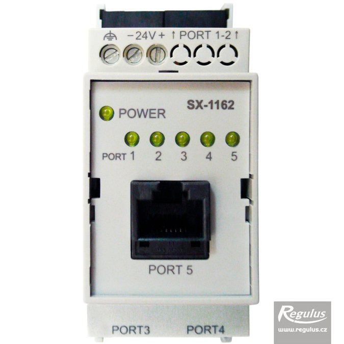 Photo: Modul pt. controlerul IR, swich- 5x LAN, montaj DIN, alimentare 24V
